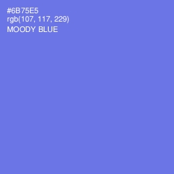 #6B75E5 - Moody Blue Color Image